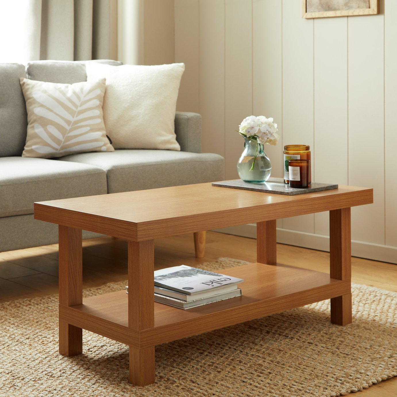 Argos Home Stratford Oak Veneer Coffee Table - Natural