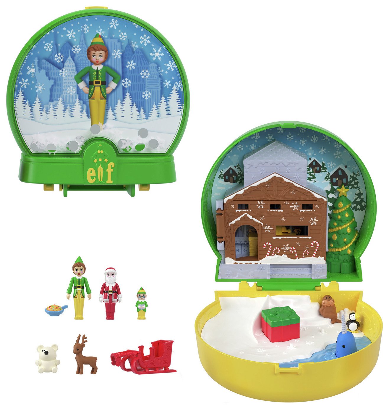 Polly Pocket Elf Collaboration Compact Holiday Doll  Playset