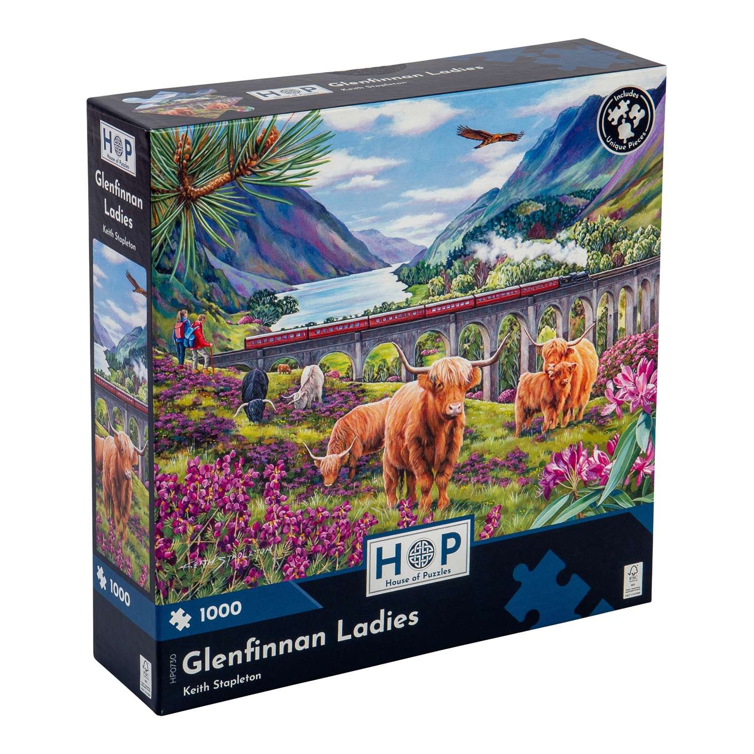 The House of Puzzles Glenfinnan Ladies 1000 Piece Jigsaw Puzzle