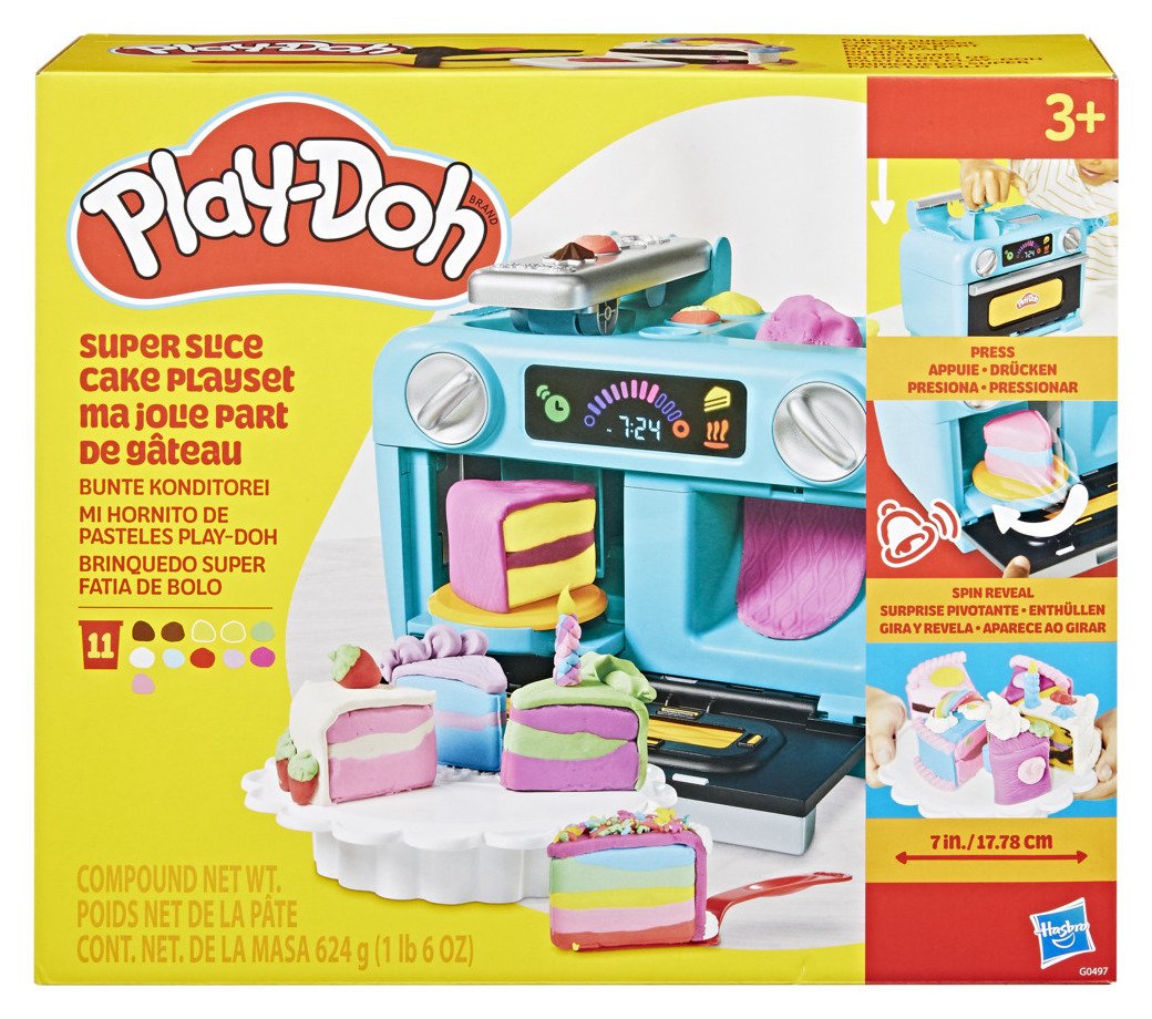 Play-Doh Super Slice Cake Playset with 11 Tubs & Accessories
