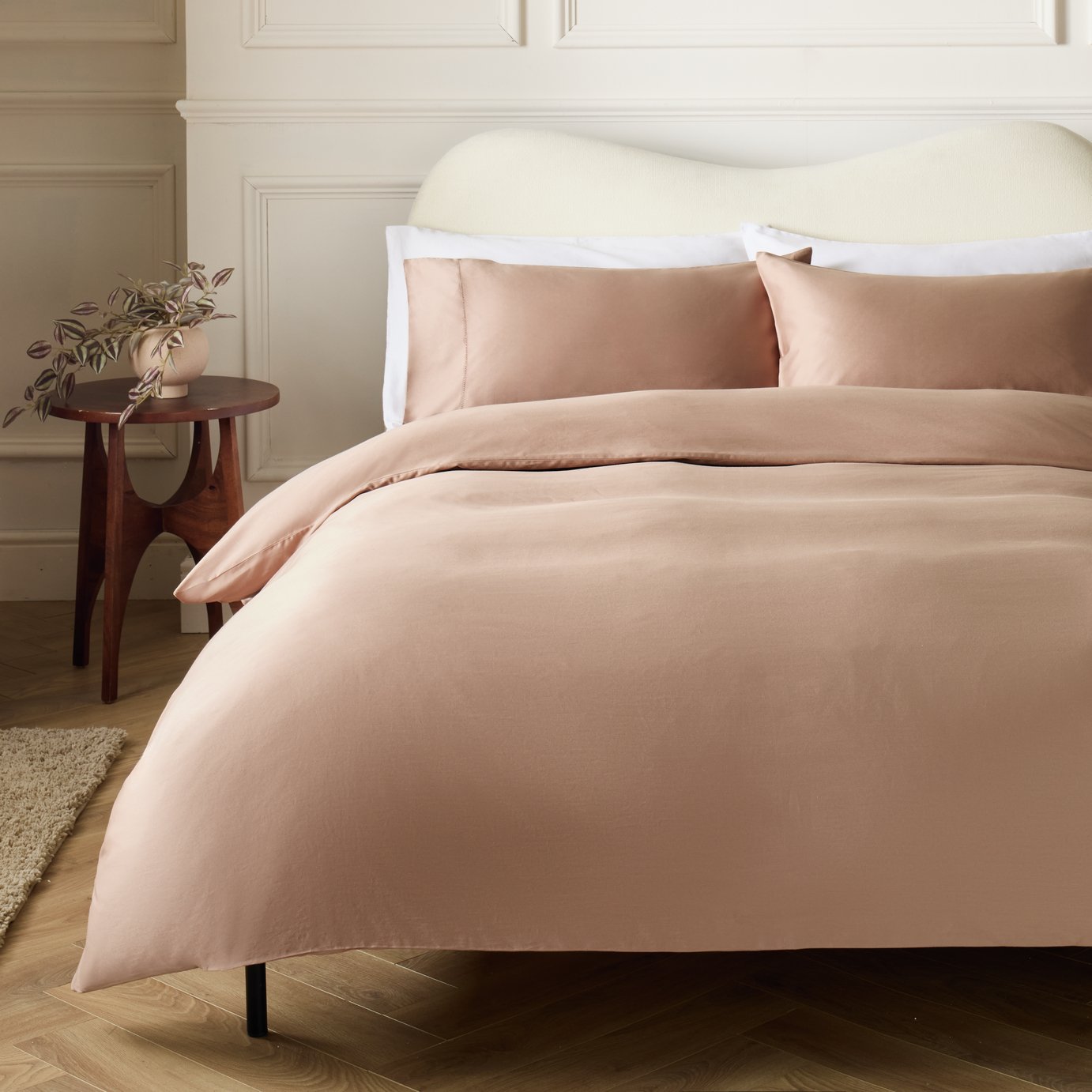 Habitat 400TC Stitch Detail Mocha Bedding Set - King size