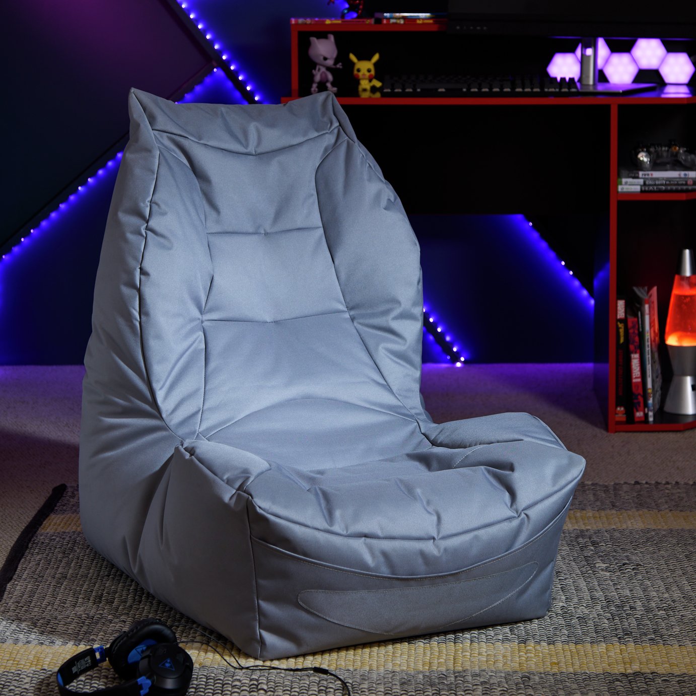 Kaikoo Teen Gaming Chair Bean Bag - Grey