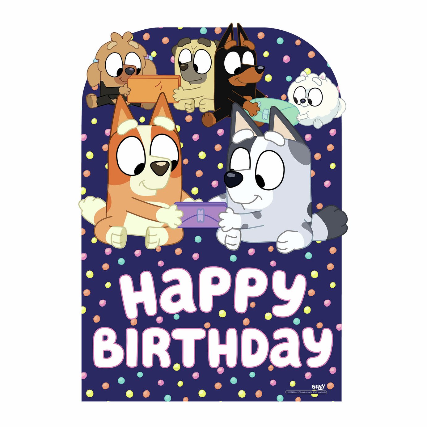 Star Cutouts Bluey and Friends Cardboard Backdrop