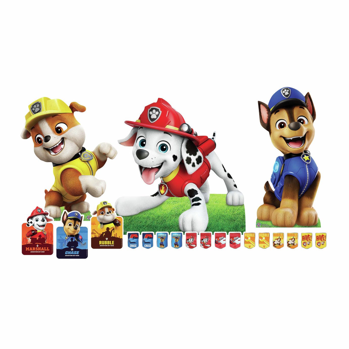 Star Cutouts Chase Marshall Rubble Cardboard Cutout