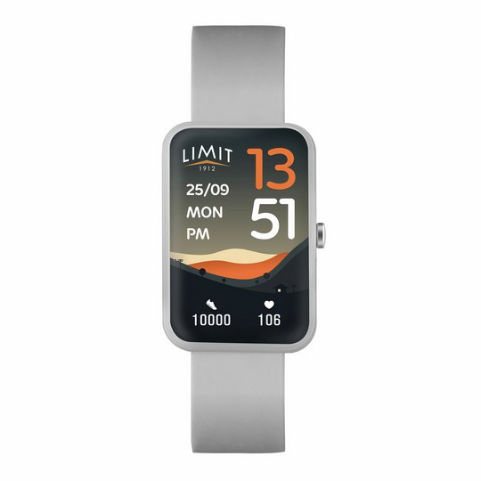 Limit Mens Grey Silicone Strap Calling Smart Watch