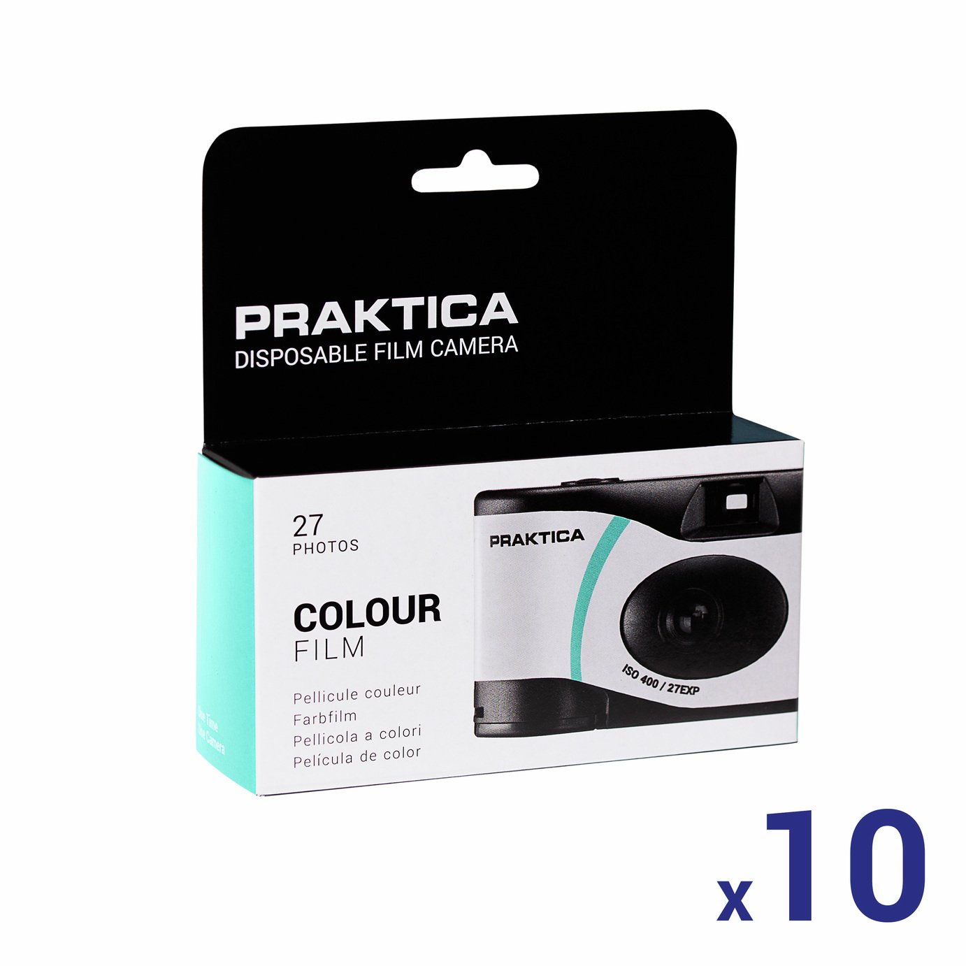 Praktica Single Use 27 Shots Green Camera - 10 Pack