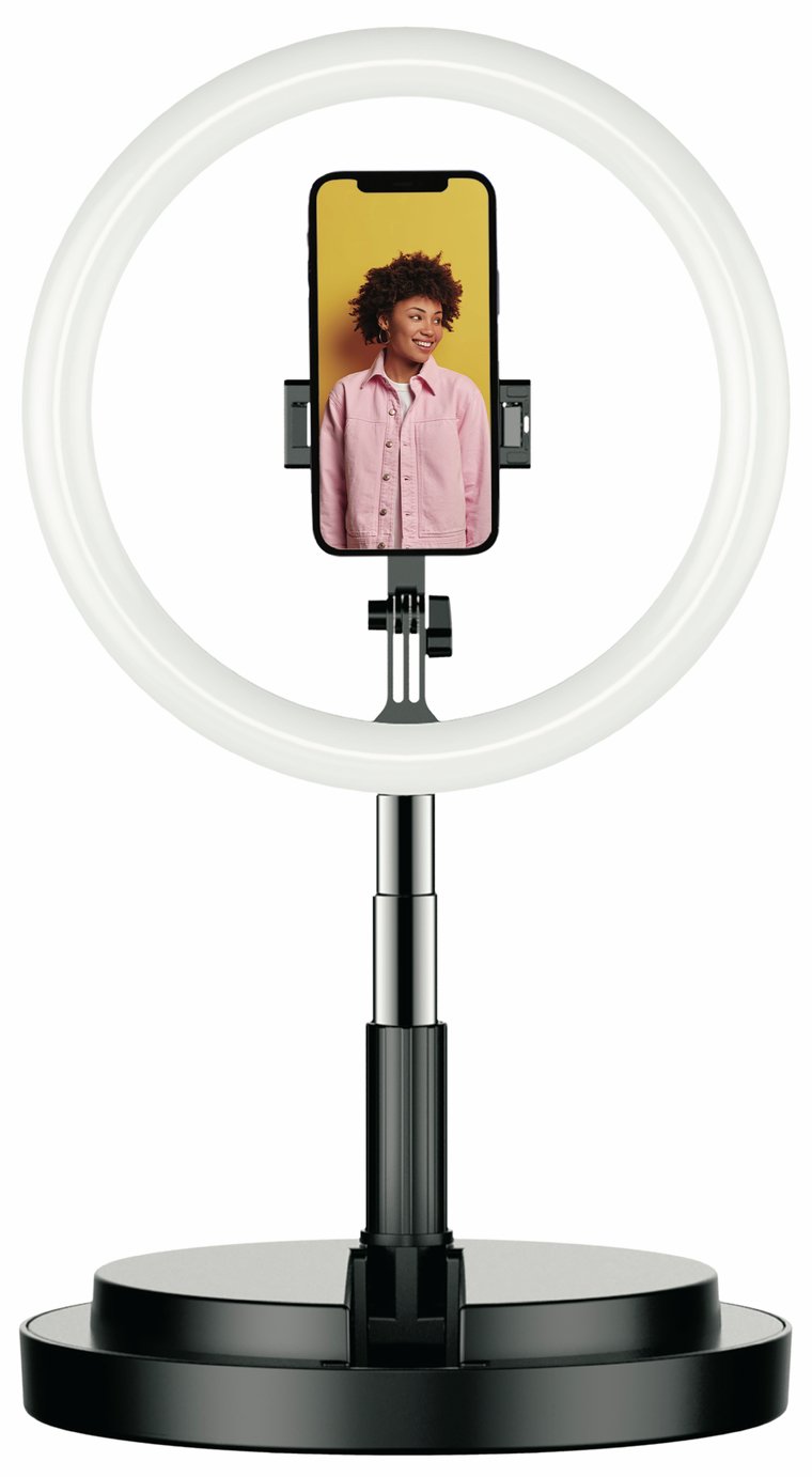 Juice Folding Selfie Ring Light Stand - Black