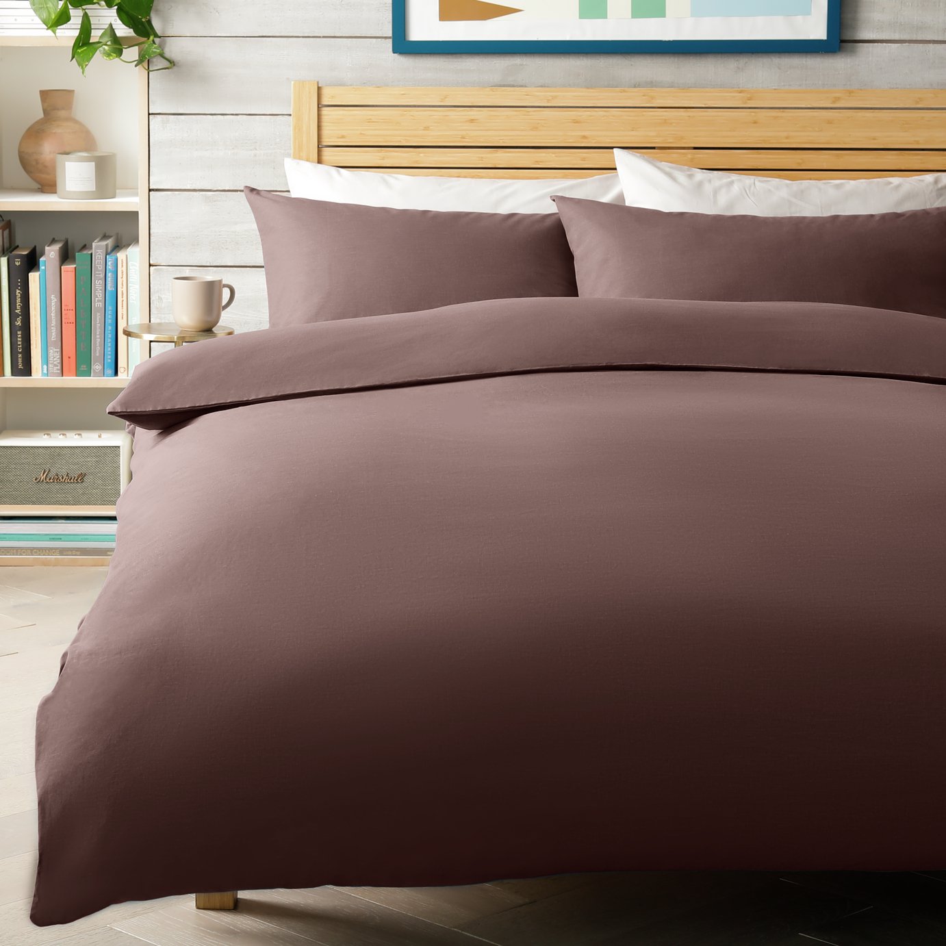 Habitat Cotton Rich Chocolate Bedding Set - Double