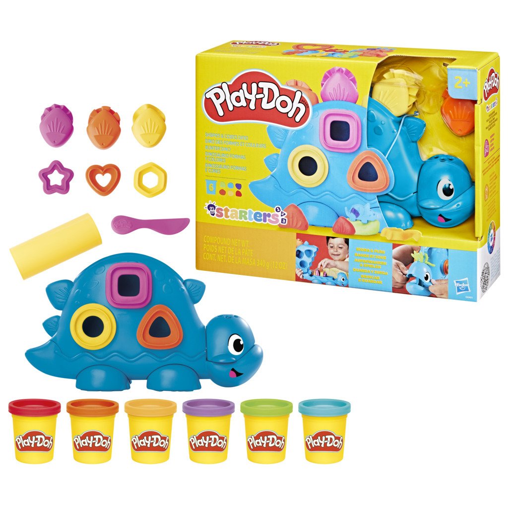 Play-Doh Shapes & Colours Dino 6 Tubs & 5 Accesories Playset
