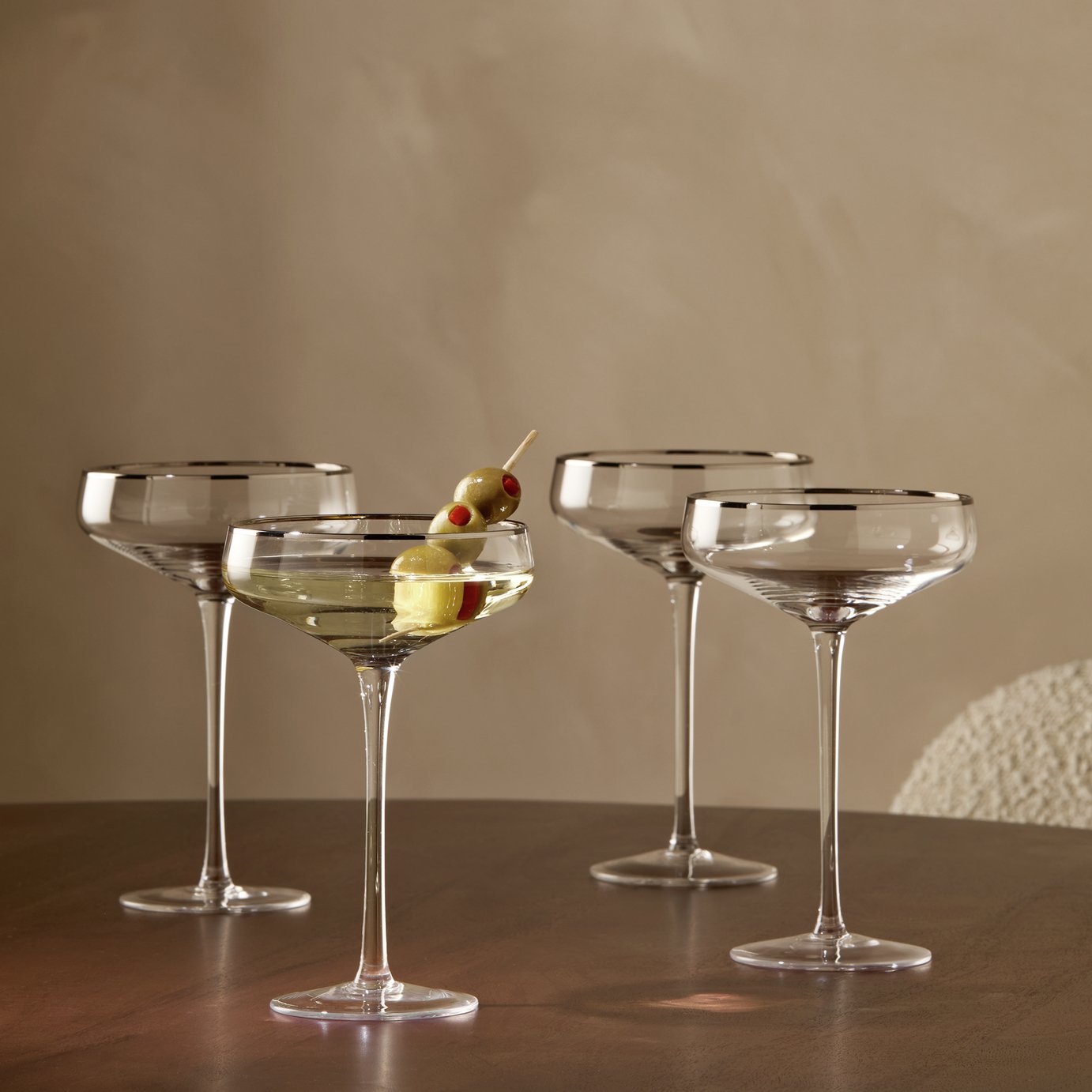 Argos Home Set of 4 Champagne Coupe Glasses
