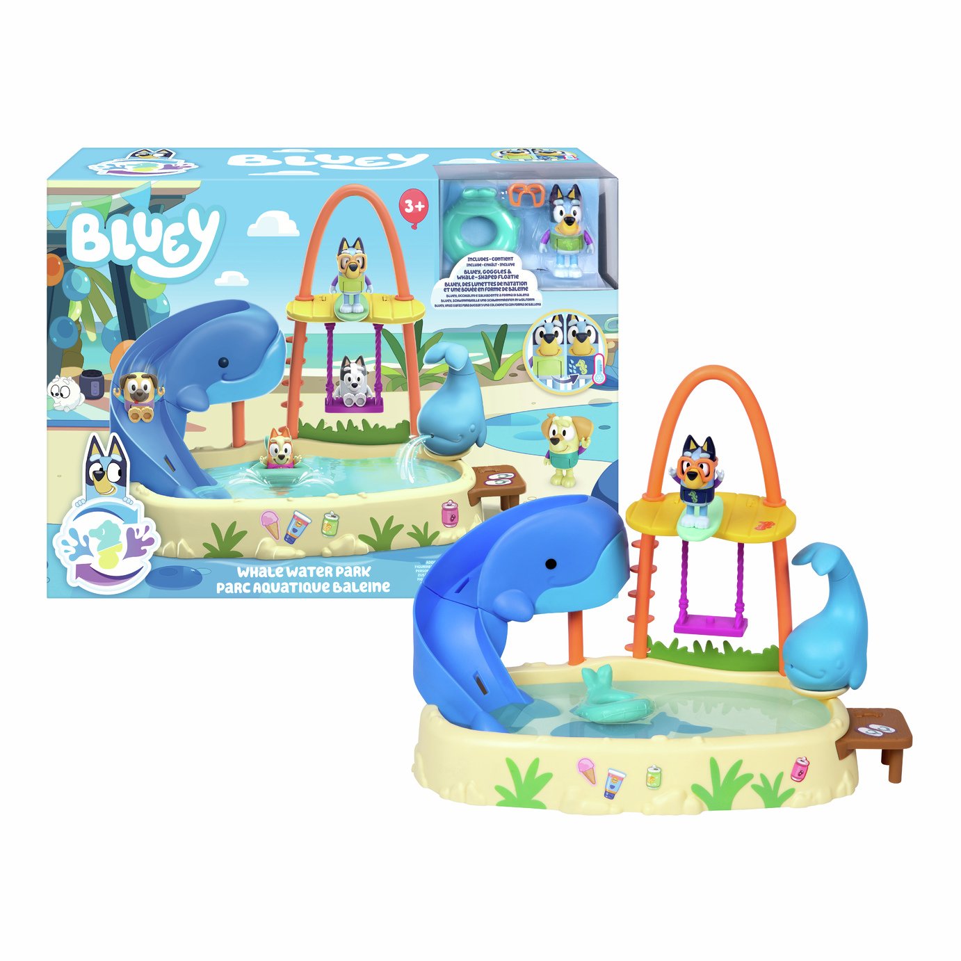 Bluey Whale Water Park Playset
