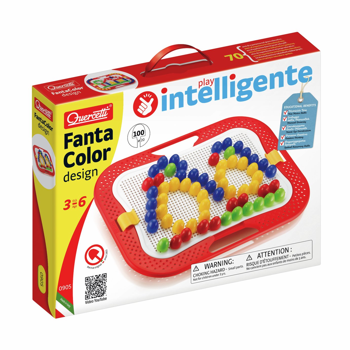 Quercetti Fantacolor Design Colored Peg Art Set