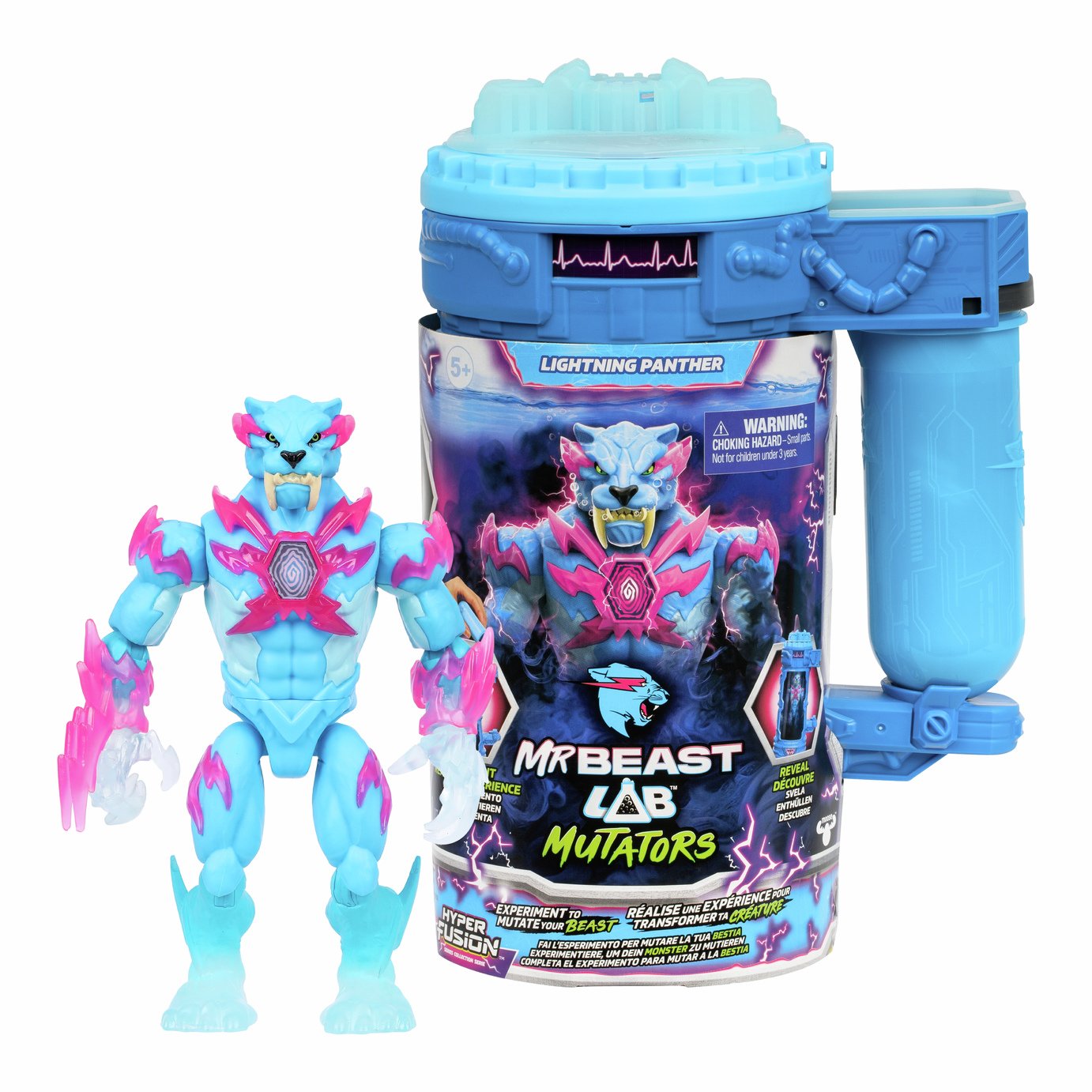 MrBeast Lab Mutation Chamber Lightning Panther Action Figure