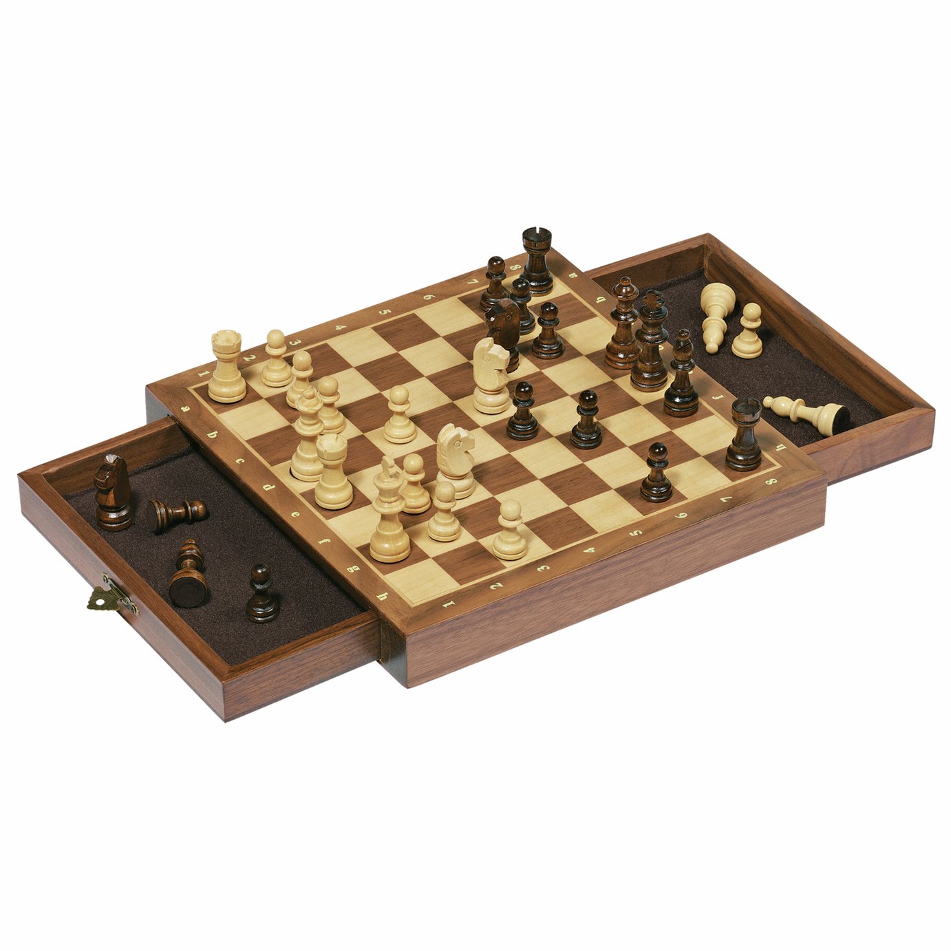 Goki Magnetic Chess Set with Drawers