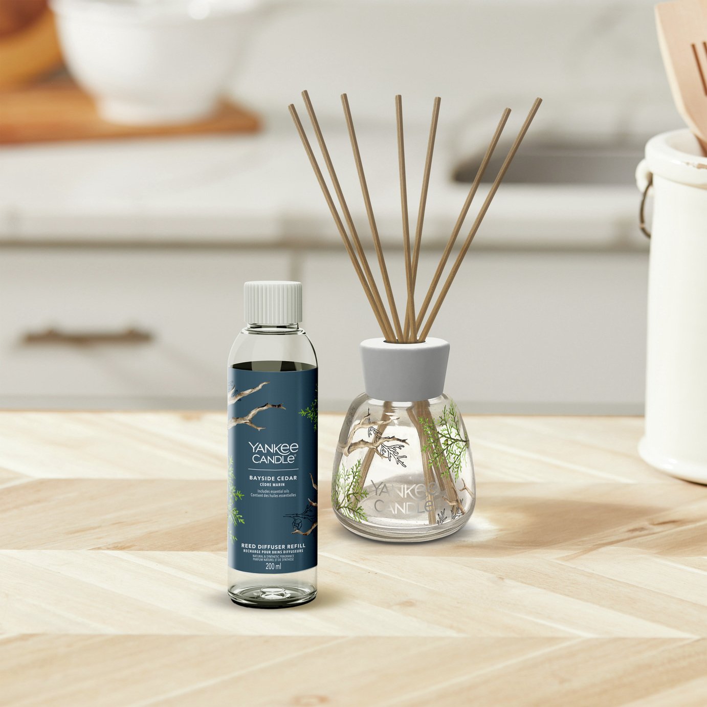 Yankee Signature 200ml Reed Diffuser Refill - Bayside Cedar