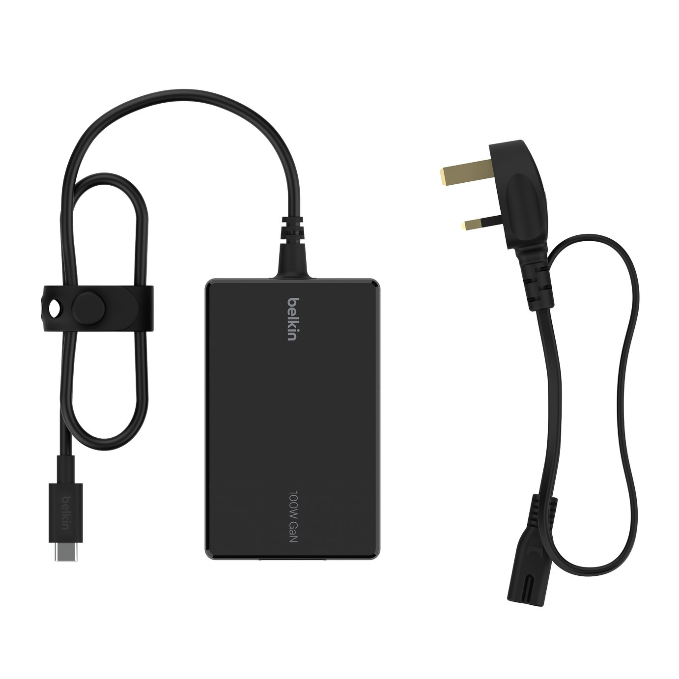Belkin USB-C 100W Laptop Charger + 2.5m Cable - Black