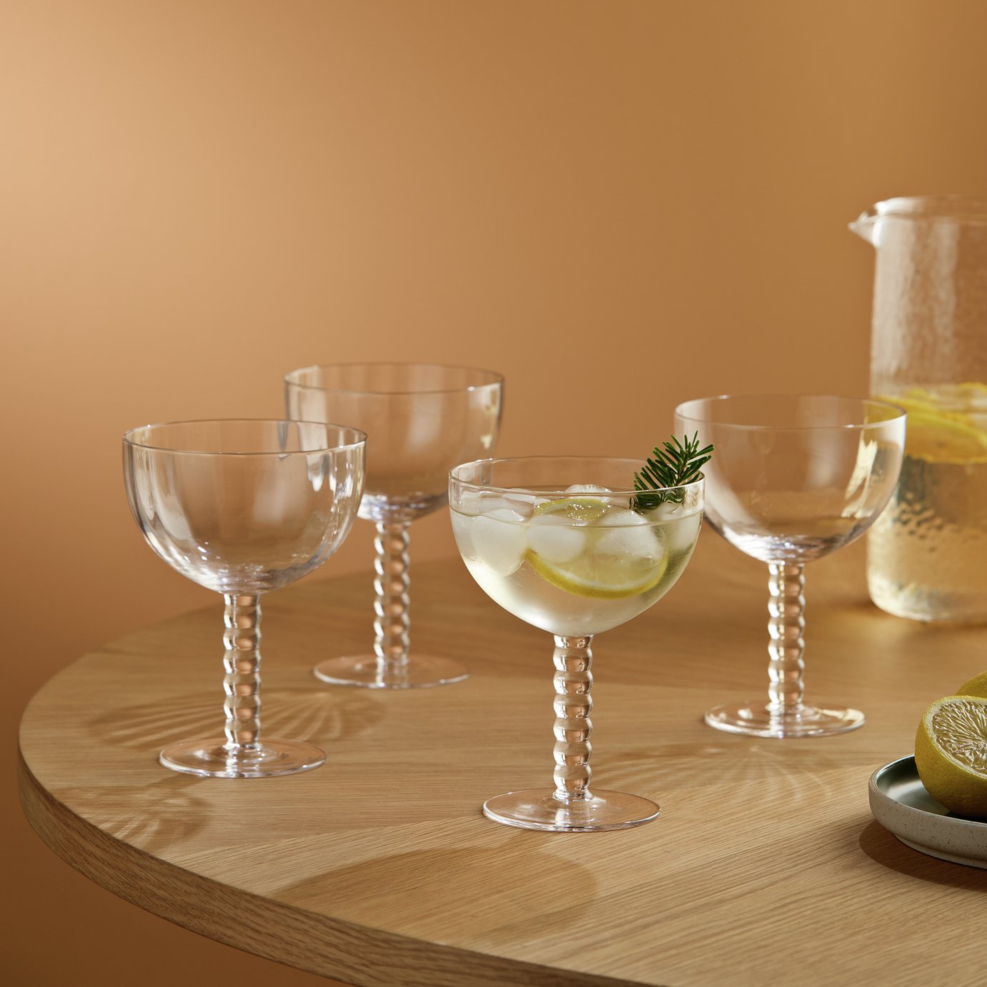 Habitat Bobbin Set of 4 Cocktail Glasses - Clear