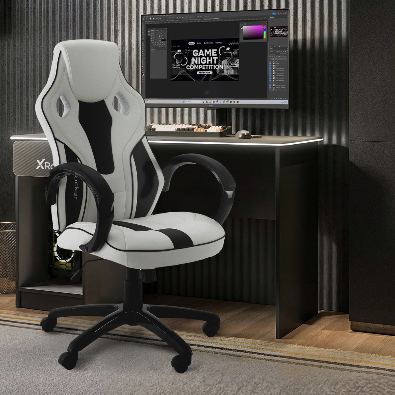 X Rocker Maverick Office Gaming Chair - Black