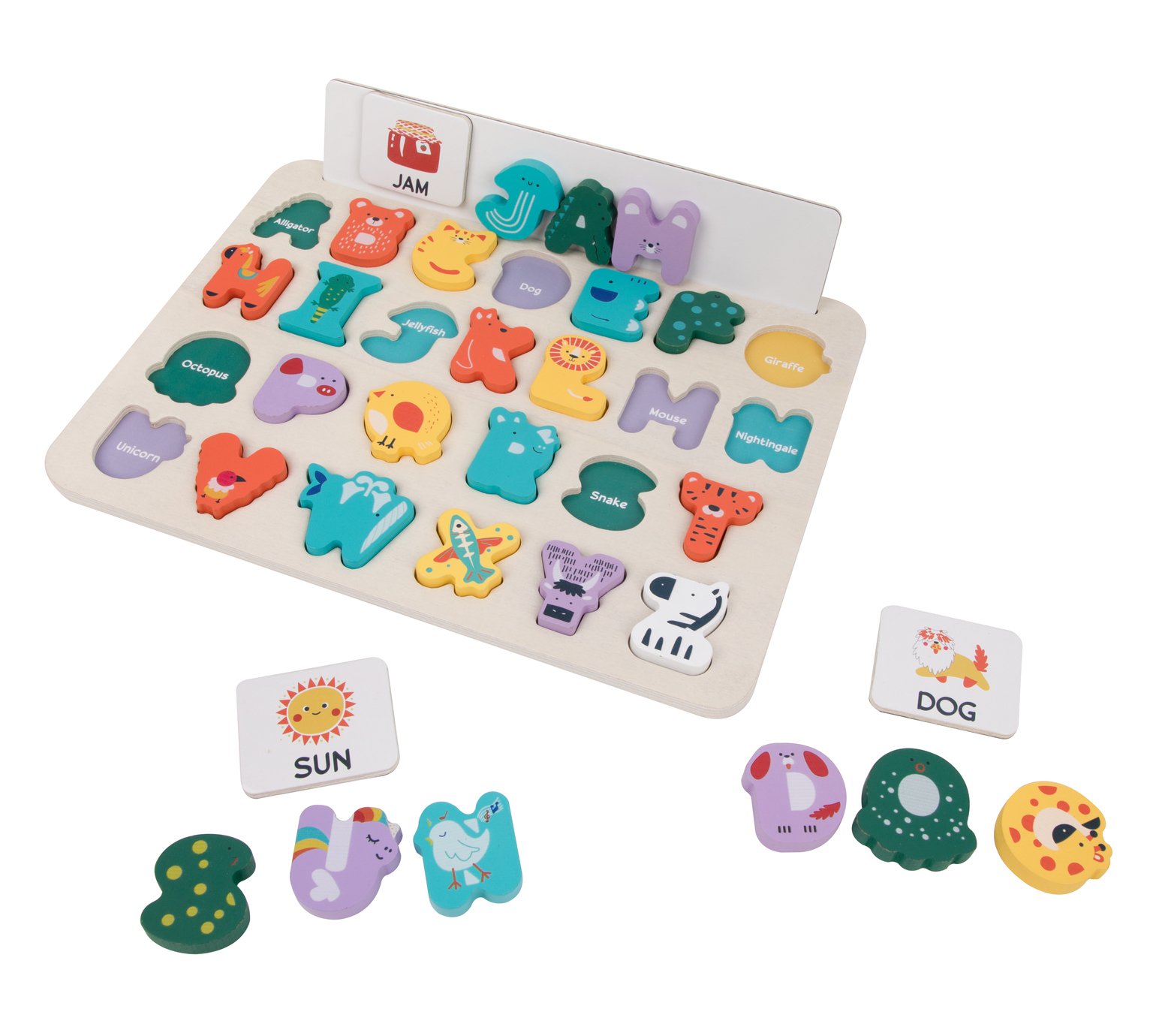 Chad Valley Wooden Alphabet and Spelling Puzzle