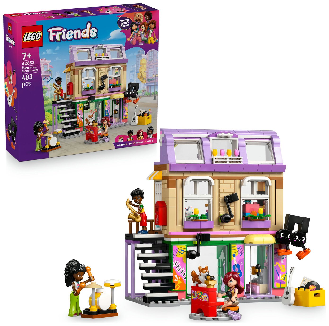 LEGO Friends Music Shop & Apartment Toy Playset 42653