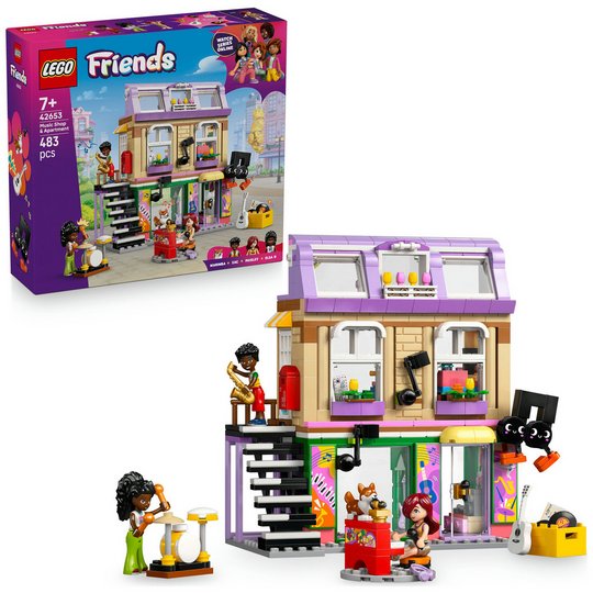 LEGO Friends Music Shop & Apartment Toy Playset 42653