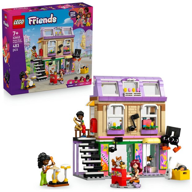 Buy LEGO Friends Music Shop & Apartment Toy Playset 42653 | LEGO | Argos