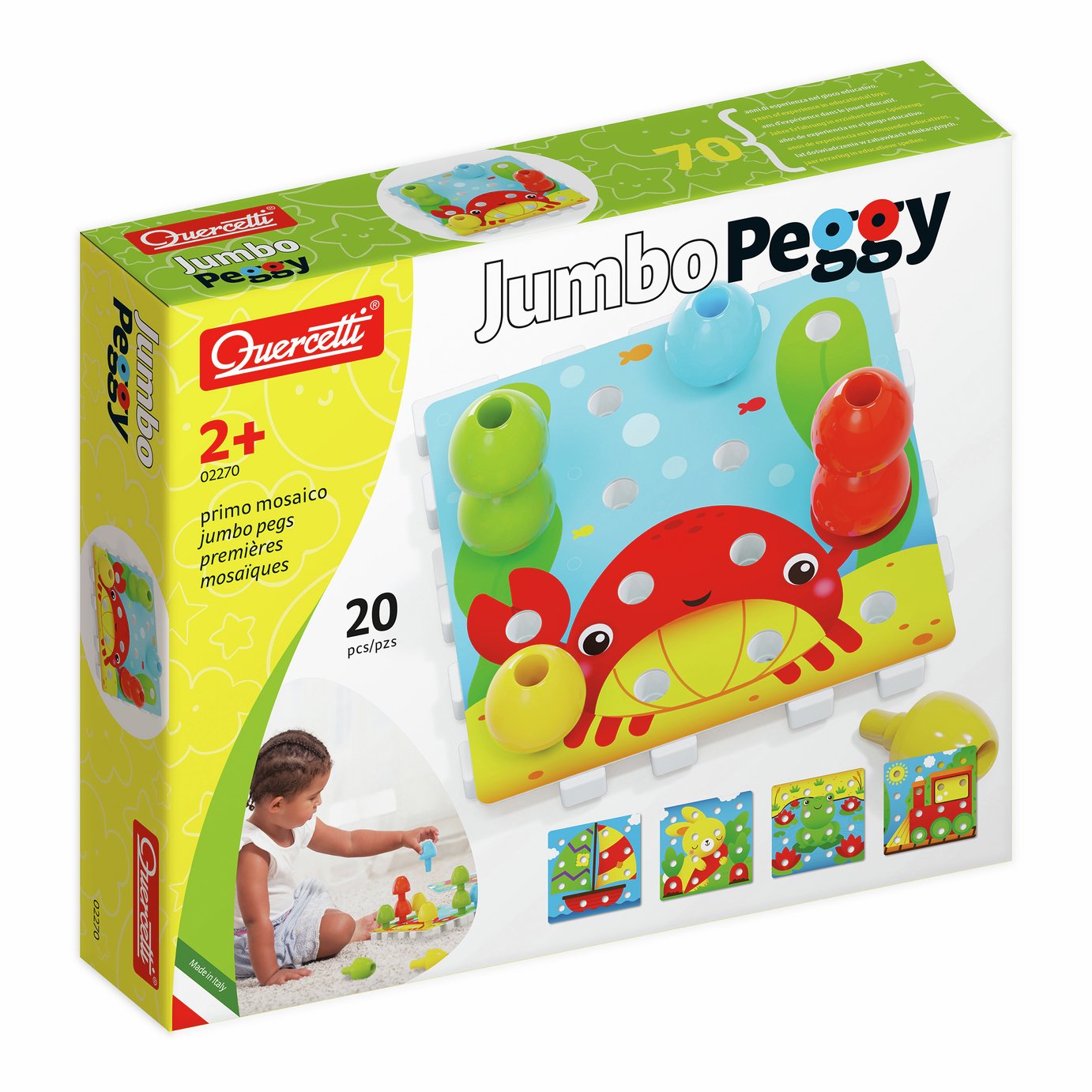 Quercetti Jumbo Peggy 20 Pieces