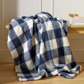 Home Teddy Fleece Throw - Navy - 125x150cm
