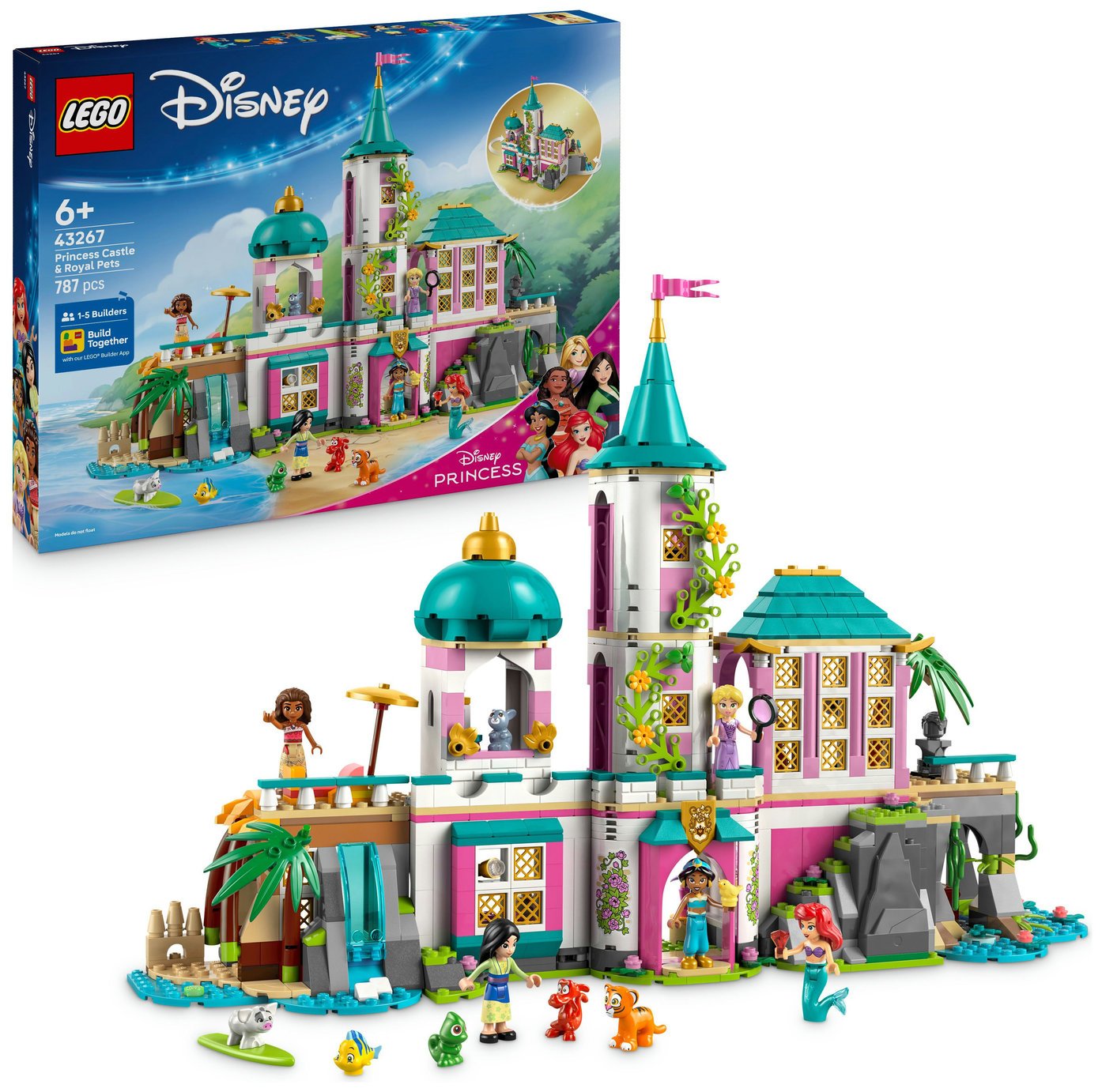 LEGO Disney Princess Castle & Royal Pets Building Toy 43267