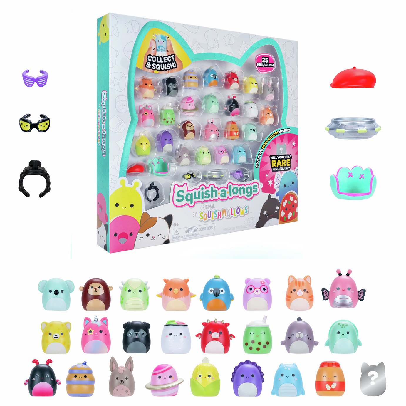 Squish-a-longs Squishmallows Collectables - Pack Of 25
