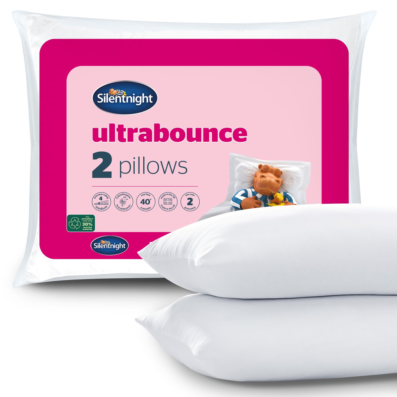 Silentnight Ultrabounce Medium Soft Pillow - 2 Pack