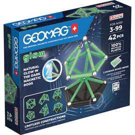 Geomag Glow Recycled Plastic Magnetic Shapes 42 Pieces