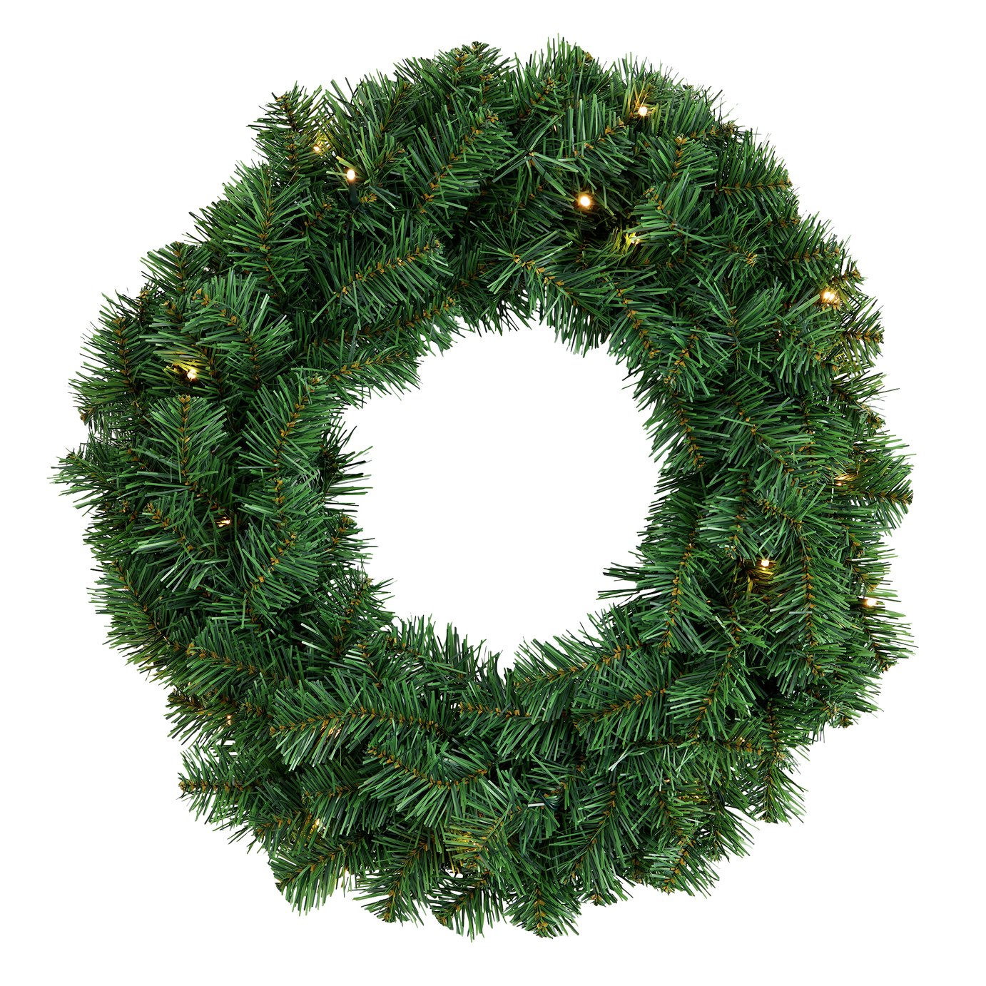 Habitat Pre Lit Green Christmas Wreath