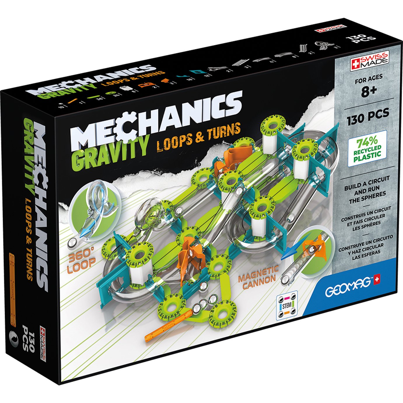 Geomag Mechanics Gravity Loops and Turns - 130 Pieces