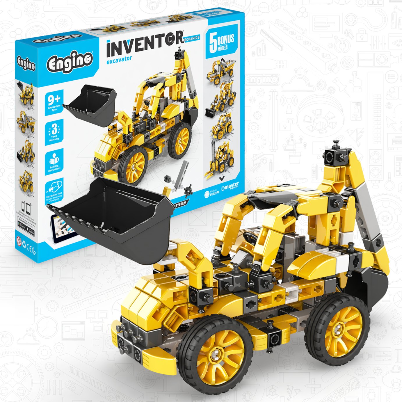 Engino Inventor Mechanics Excavator With 5 Bonus Models