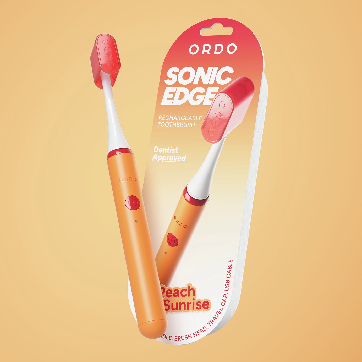 Ordo Sonic Edge Toothbrush - Peach Sunrise