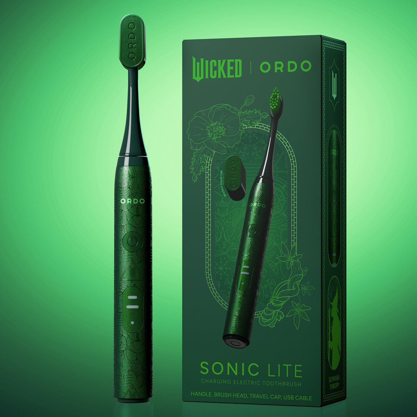 Ordo Sonic Lite Electric Toothbrush - Wicked - Elphaba