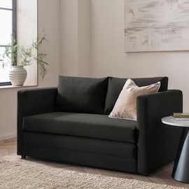 Argos Home Lucy Faux Leather Sofa Bed - Black
