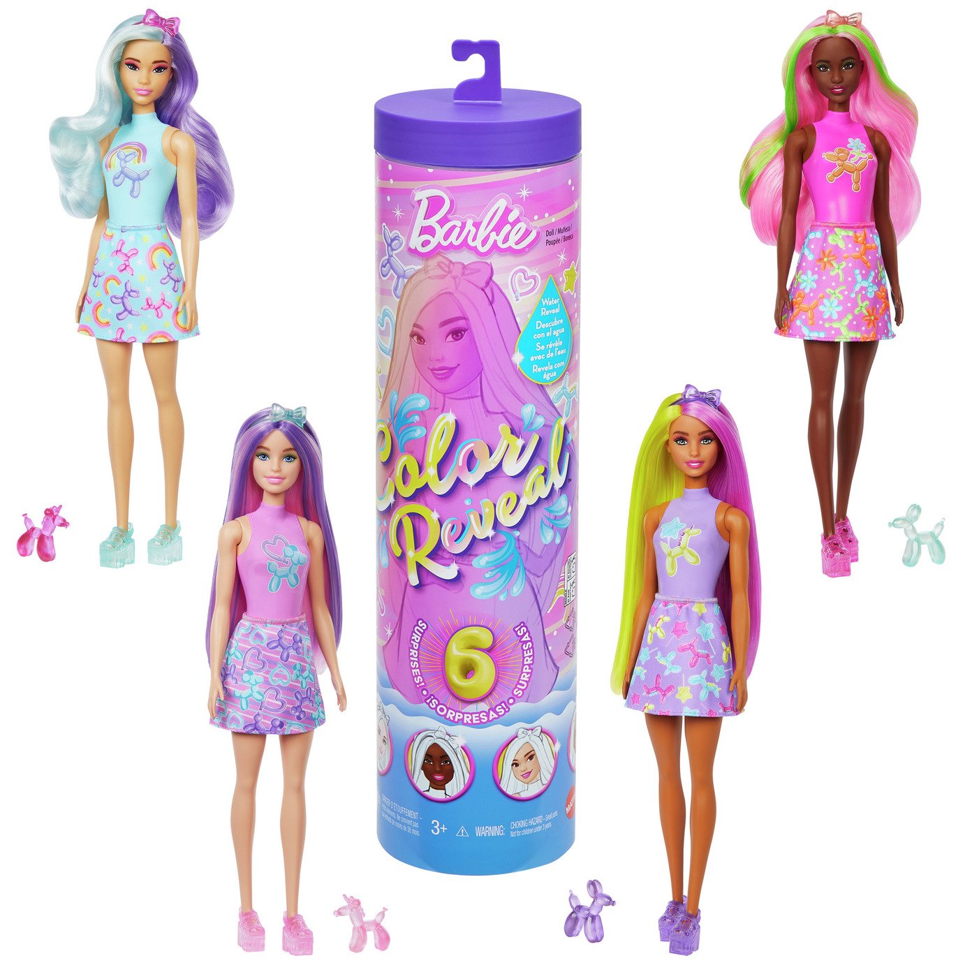 Barbie Colour Reveal Balloon Animals, Doll & Accessories