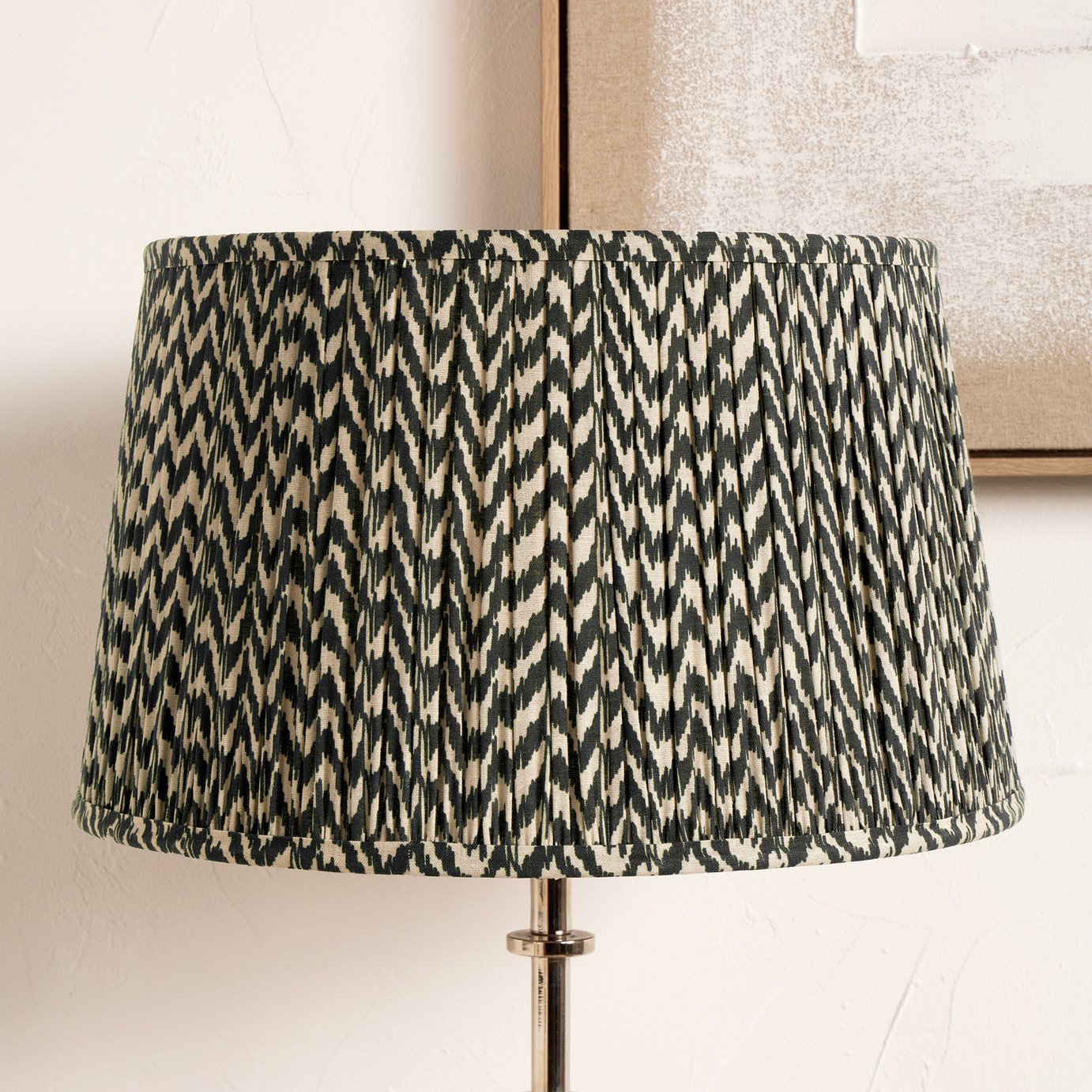 Pacific Vienna Black Mushroom Pleat Lampshade - 30cm