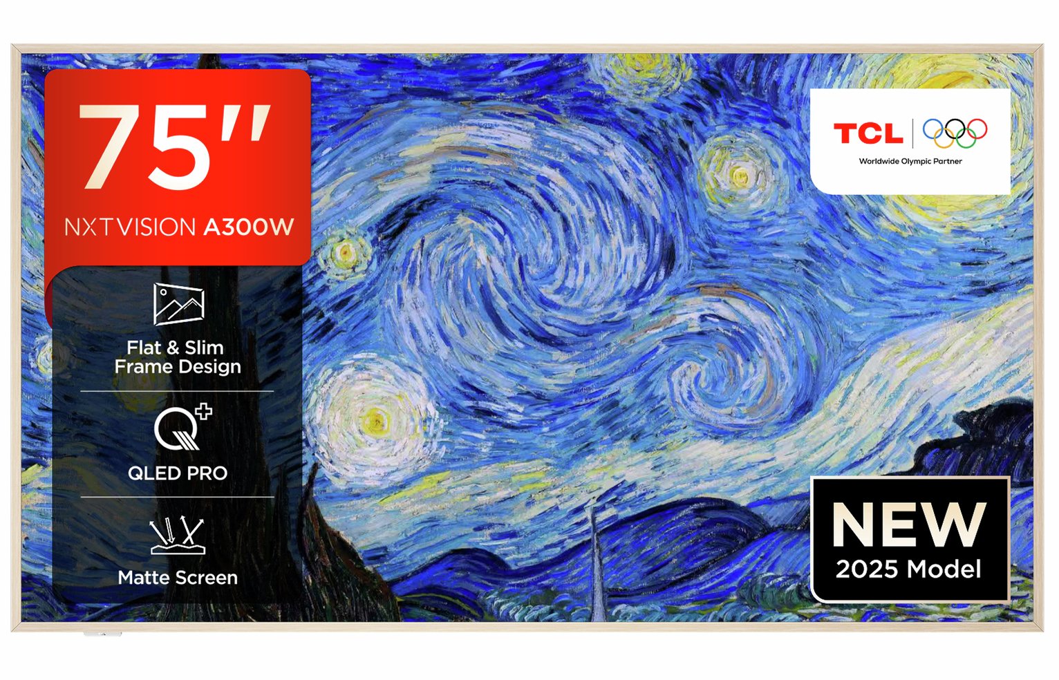 TCL NXTVISION 75Inch 75A300W Smart 4K UHD HDR QLED TV