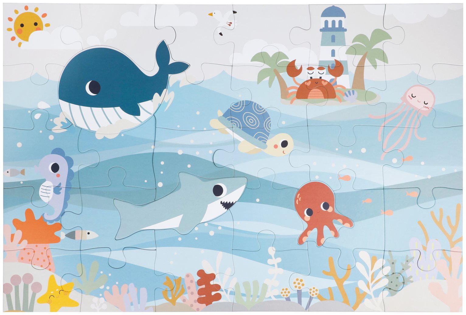 Chad Valley Giant Under The Sea 32 Piece Floor Puzzle