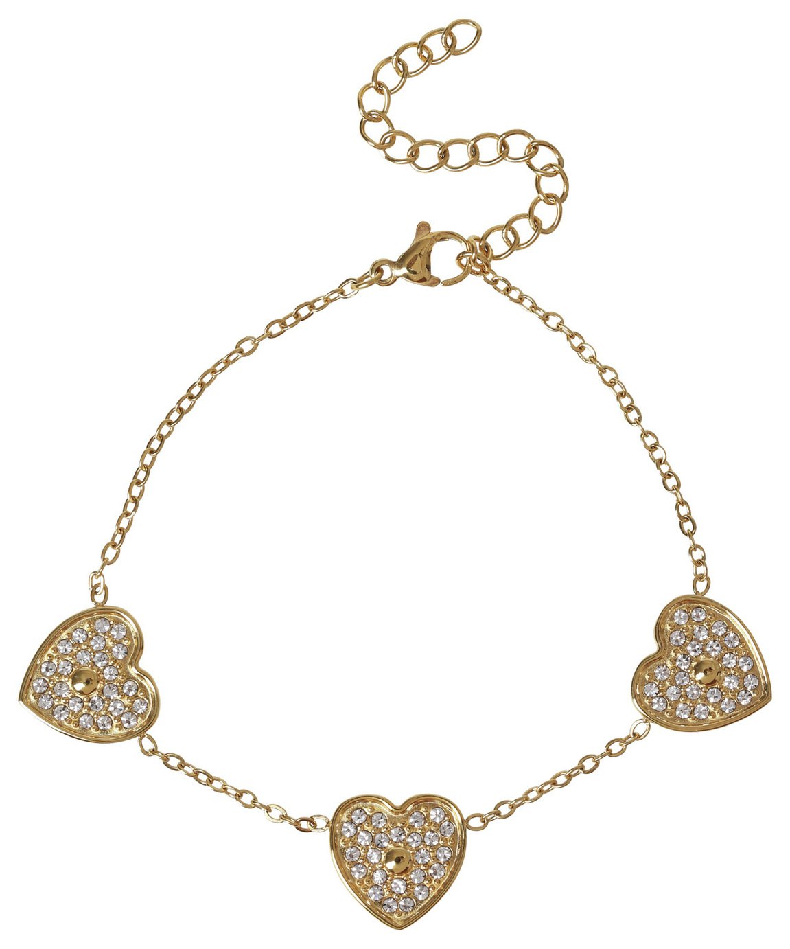 Liars & Lovers Gold Tone Crystal Heart Bracelet
