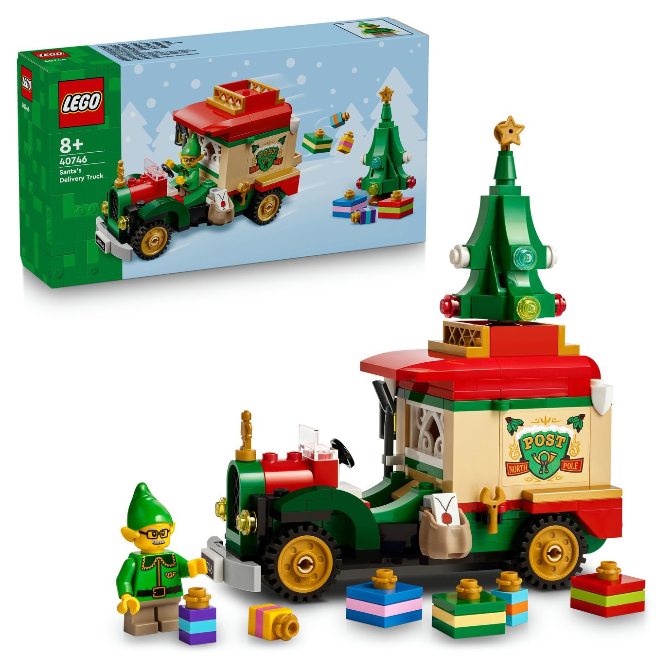 LEGO Santa's Delivery Truck, Christmas Toy for Kids 40746