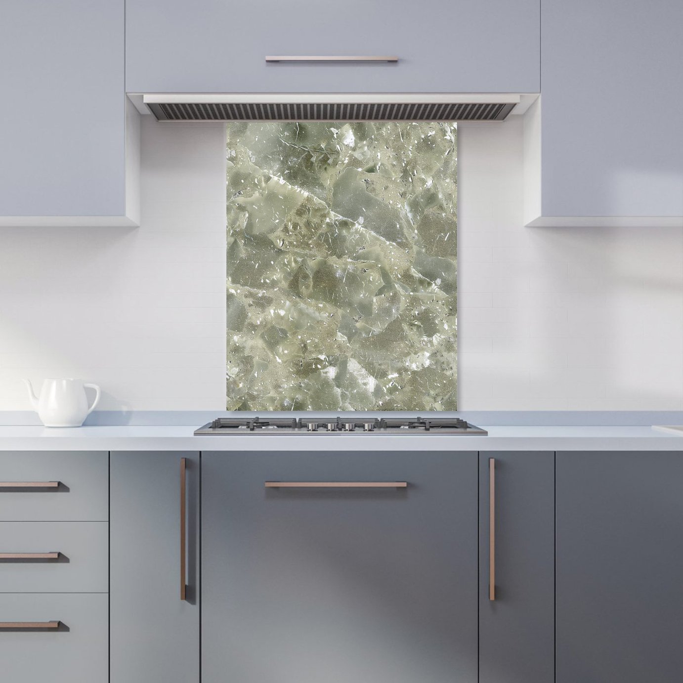 WRT Textured Sage Green Kitchen Splashback - W600xH750mm