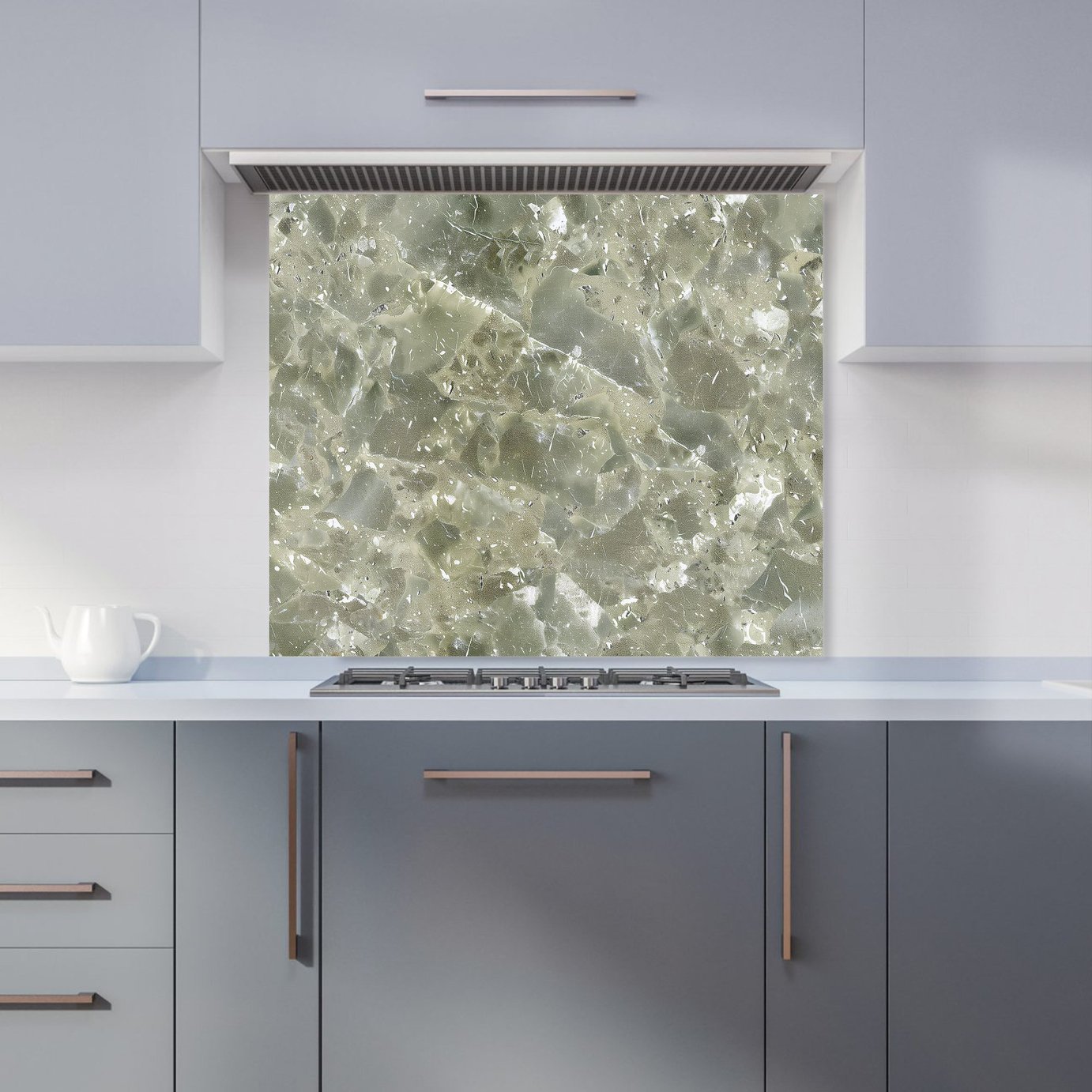 WRT Textured Sage Green Kitchen Splashback - W900xH750mm