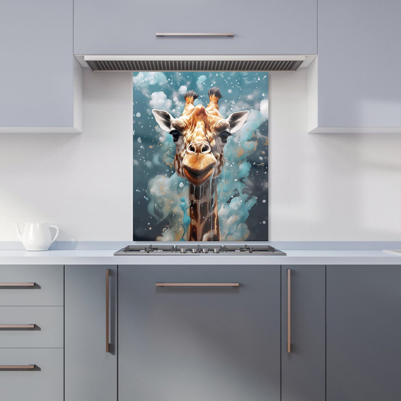 WRT Giraffe Multicolour Kitchen Splashback - W600xH750mm