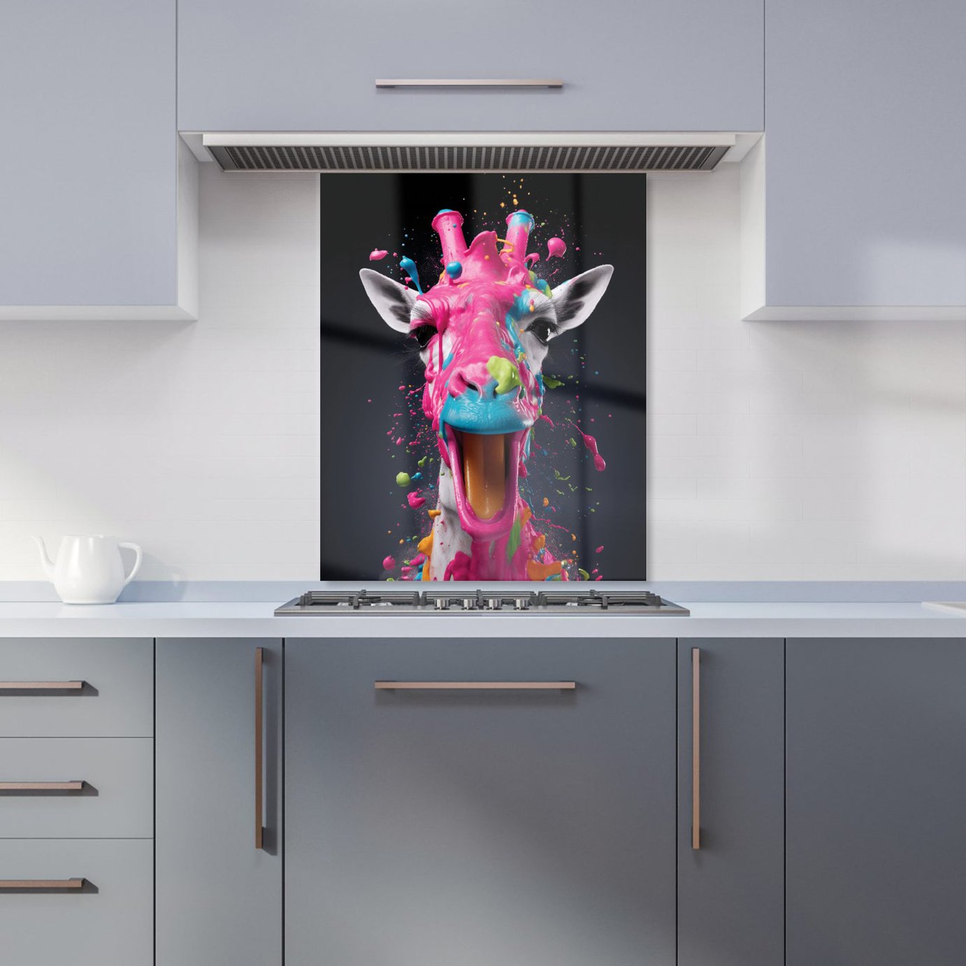WRT Giraffe Multicolour Kitchen Splashback - W600xH750mm