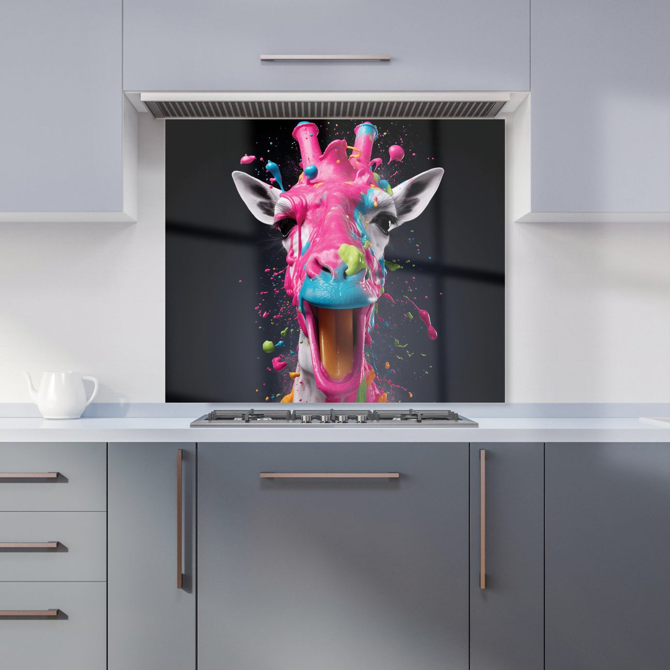 WRT Giraffe Multicolour Kitchen Splashback - W900xH750mm