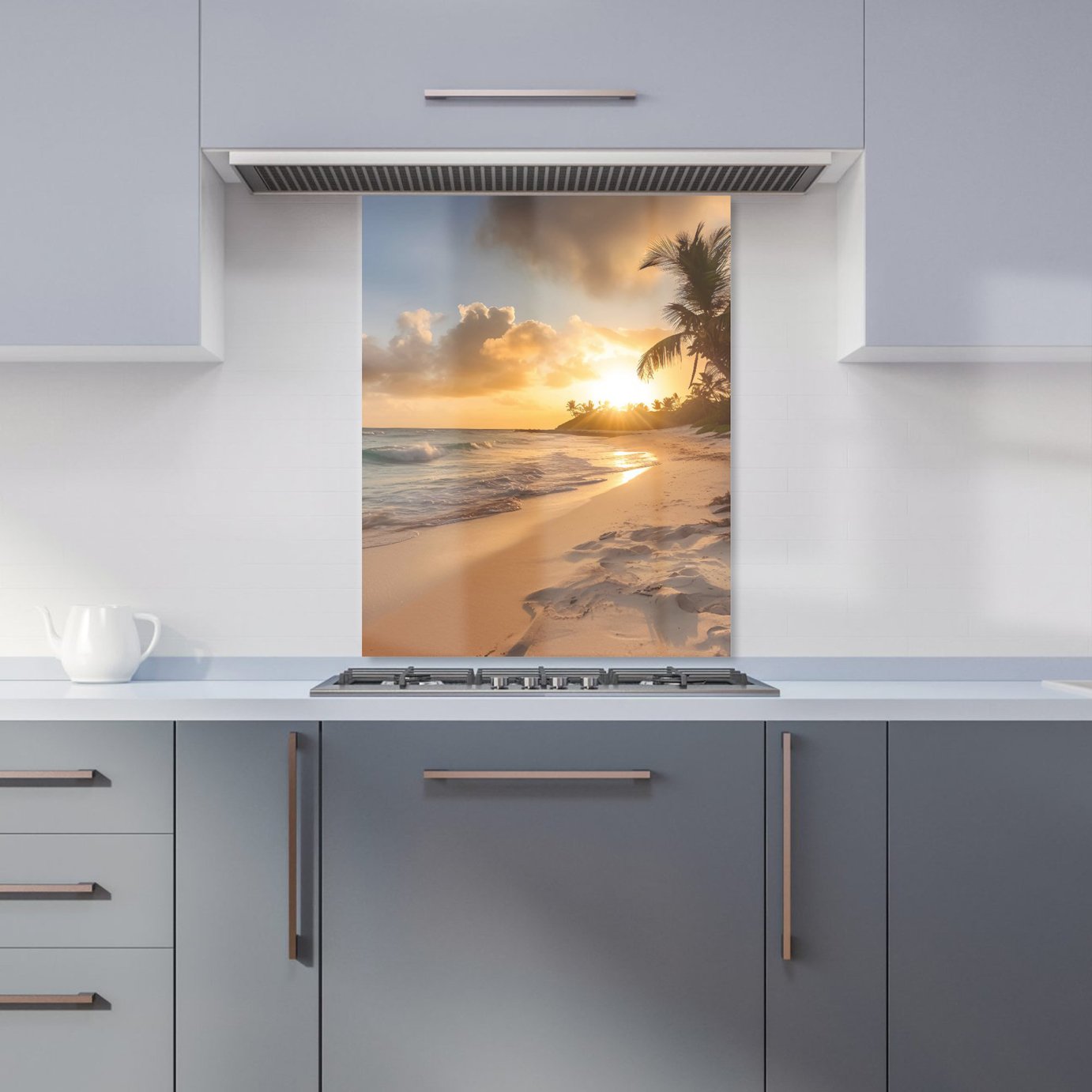 WRT Sunrise Multicolour Kitchen Splashback - W600xH750mm